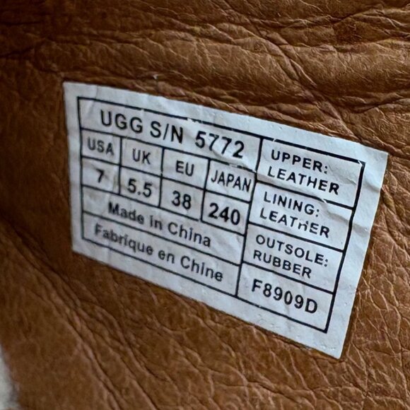 UGG Women's Abbie Mule Wood Heel Clog Shearling Sherpa Shoe Brown Suede Size 7 - Picture 12 of 12